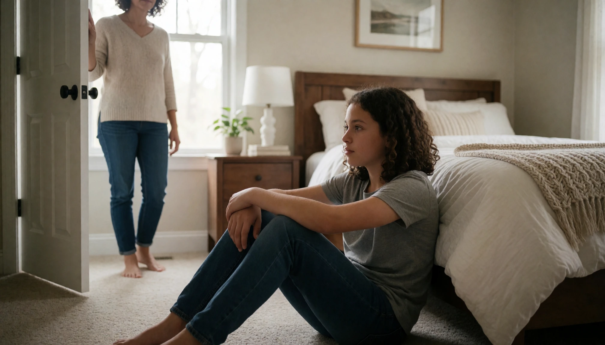 Santé mentale adolescent : repérer les signaux sans dramatiser — scène de soutien